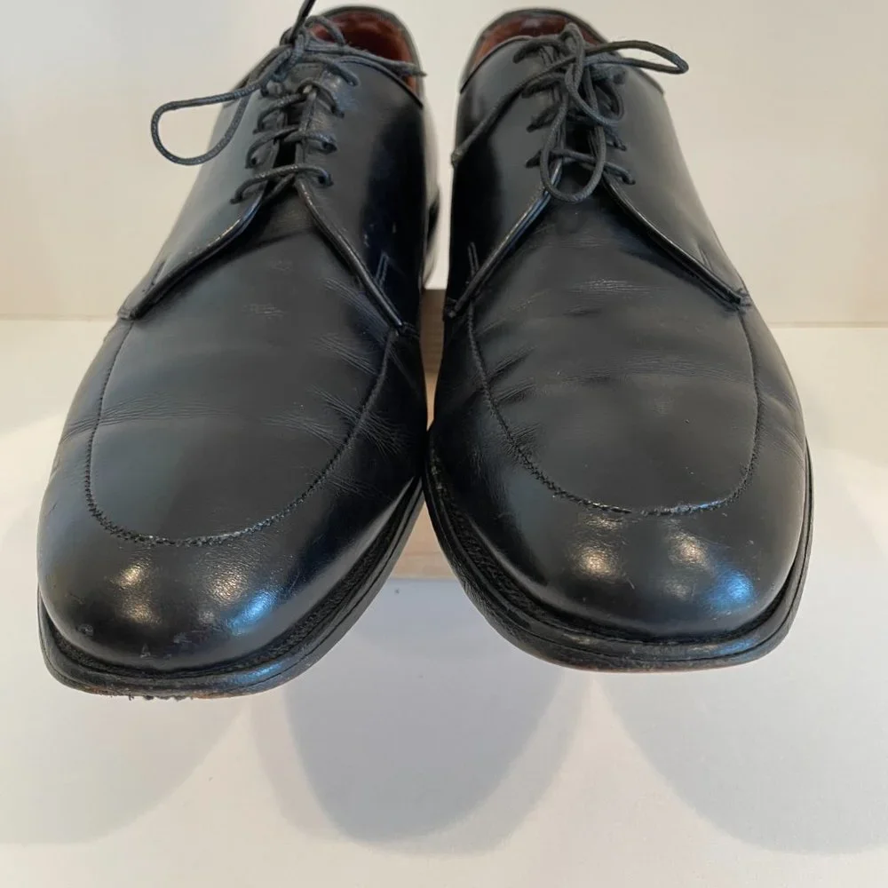 Allen Edmonds Men's Black Leather Apron Toe Oxford Dress Shoes Size 9 D